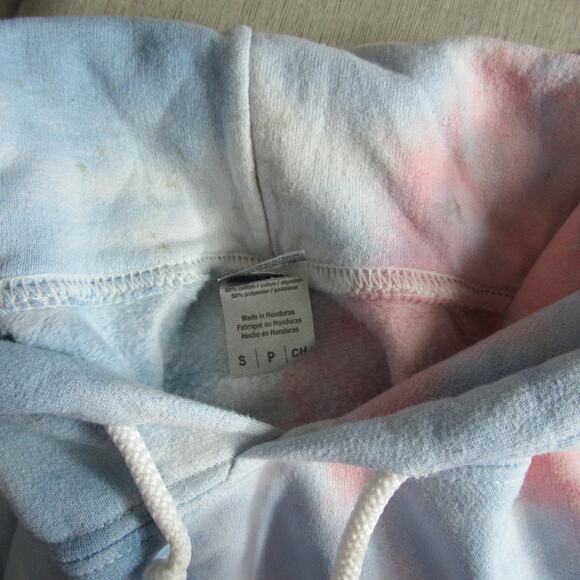 Gildan Hoodie Women Small Tie Dye Sweatshirt Chincoteague VA Grunge Poverty Chic - Picture 3 of 13